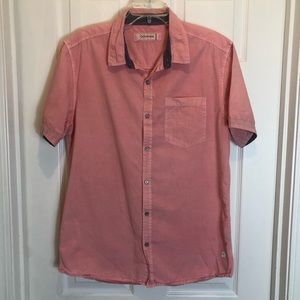 Departwest Men’s Short Sleeve Button Down Shirt. Size L